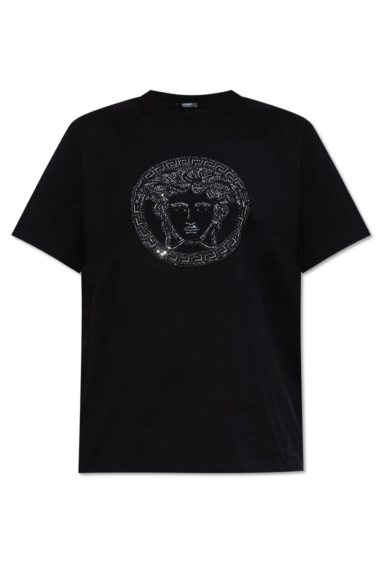 【関税込み】Versace ブラック Hills Tシャツ Versace ラインストーン Tシャツ | ブラック | FARFETCH JP